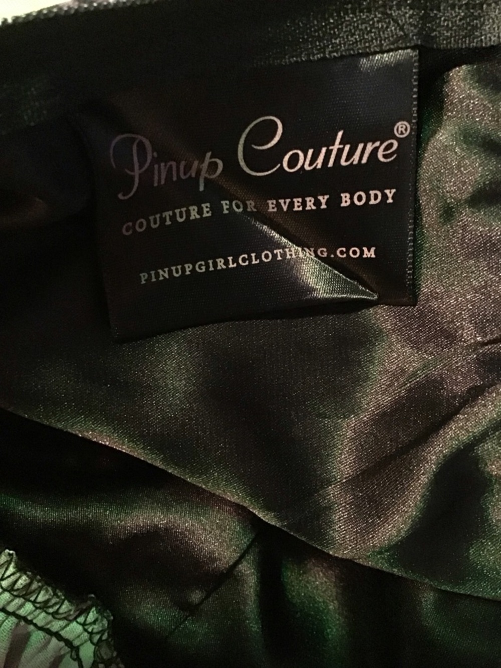 Pinup Couture Black Midi Swing Dress with Purple Rose Print - Picture 11 of 12